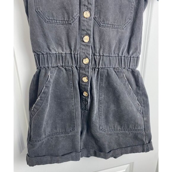Show Me Your MuMu Cannon Romper Black Denim Size Small - Picture 7 of 8